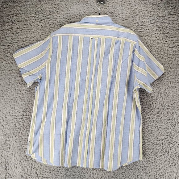 Ben Sherman Shirt Mens XXL Blue Striped Short Sleeve Button Up *NWT* - Picture 9 of 11